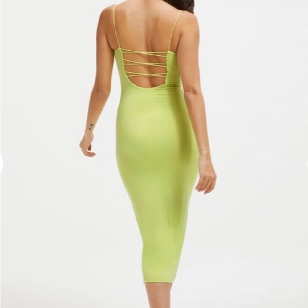 Good American Green midi dress! NWT!